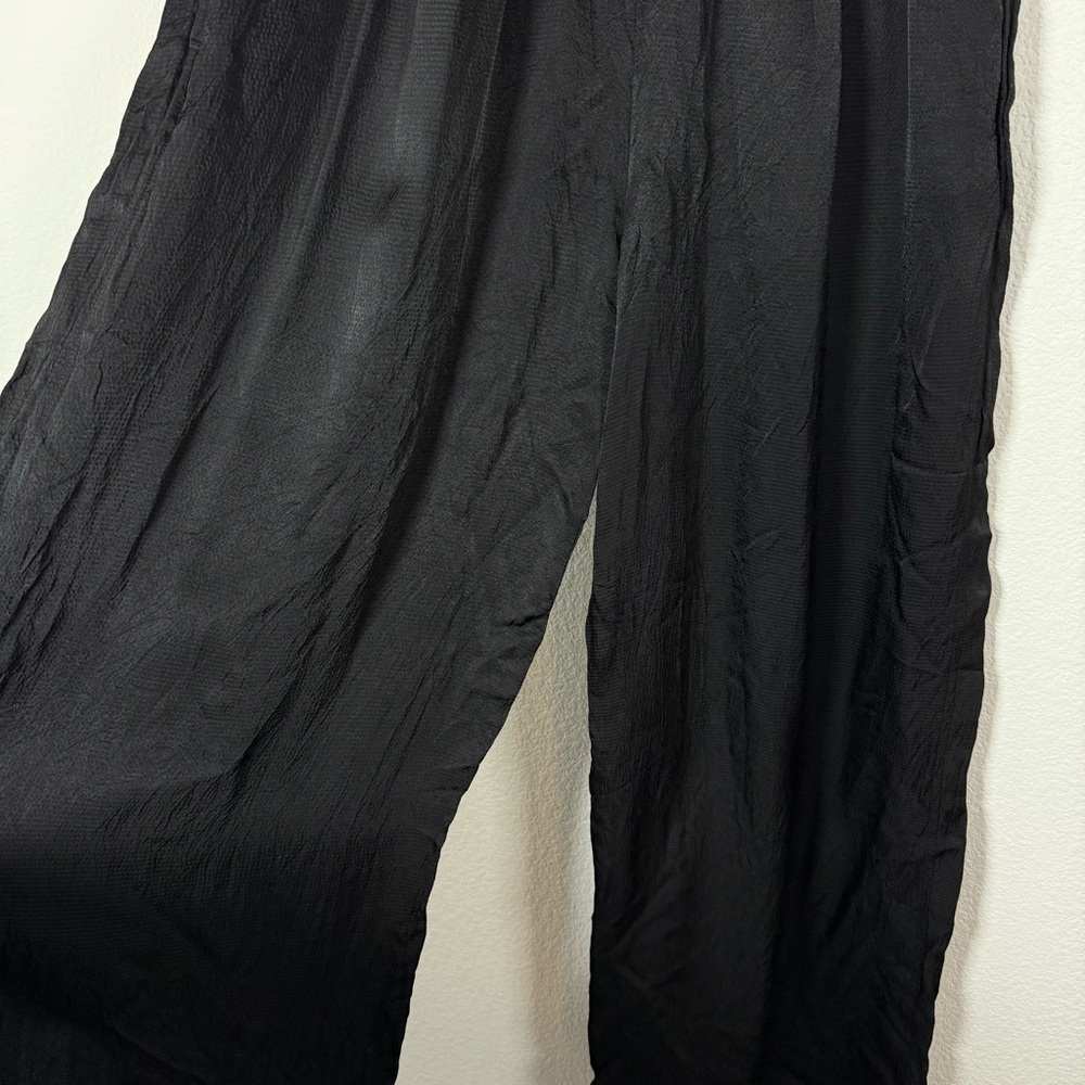 Everlane Women’s Wide Leg Pull On Crinkle Pants Black Size S - Picture 6 of 12